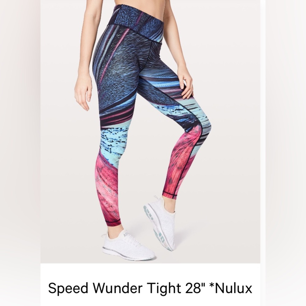 NWOT lululemon Speed Wunder Tight 28" Nulux Multicolor